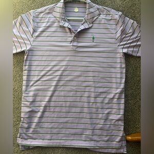 Classic Lavender Striped Polo Shirt